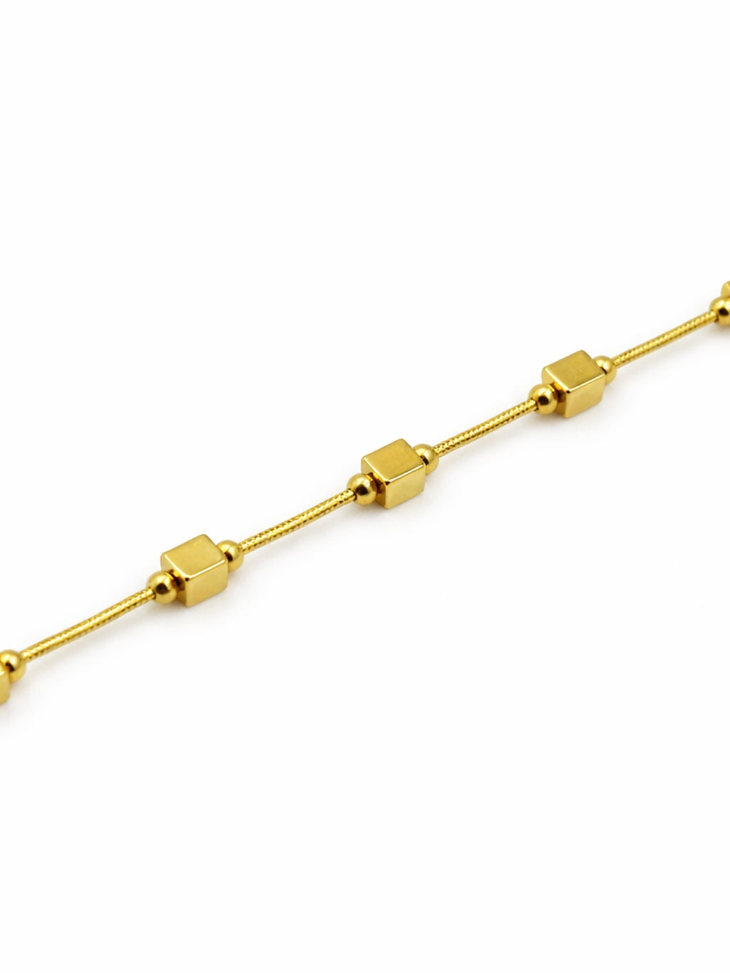 Geometric Cube Bead Bracelet