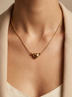Golden heart necklace