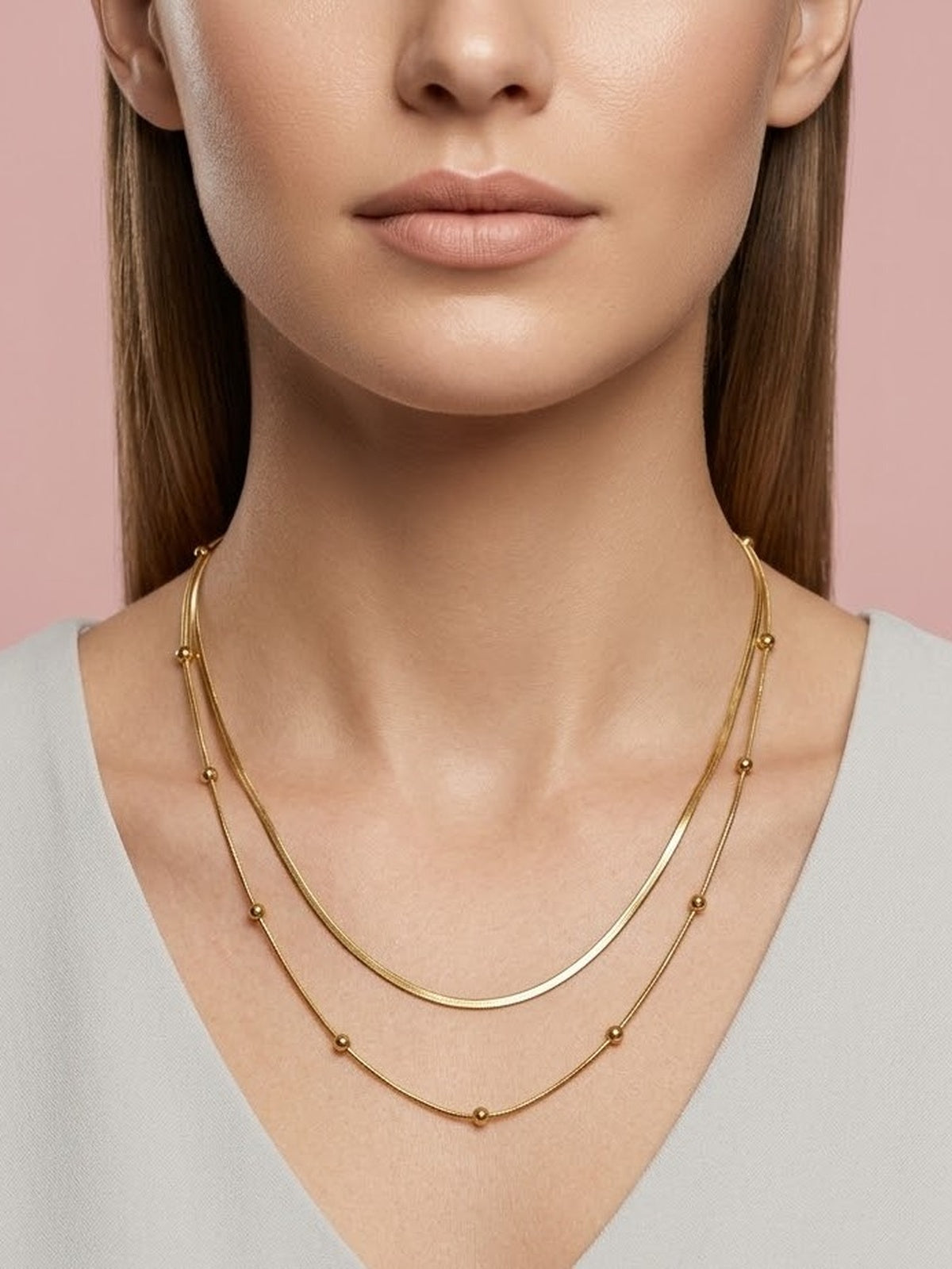 Layered Gold Chain Necklace