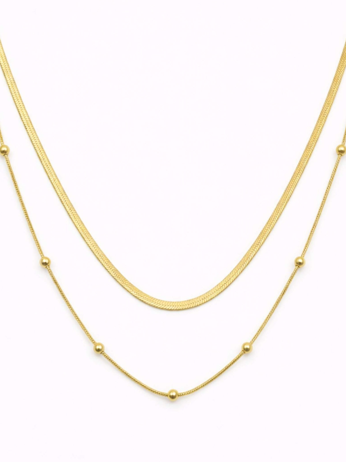 Layered Gold Chain Necklace
