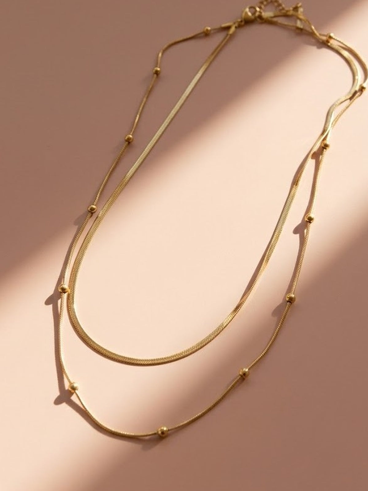Layered Gold Chain Necklace