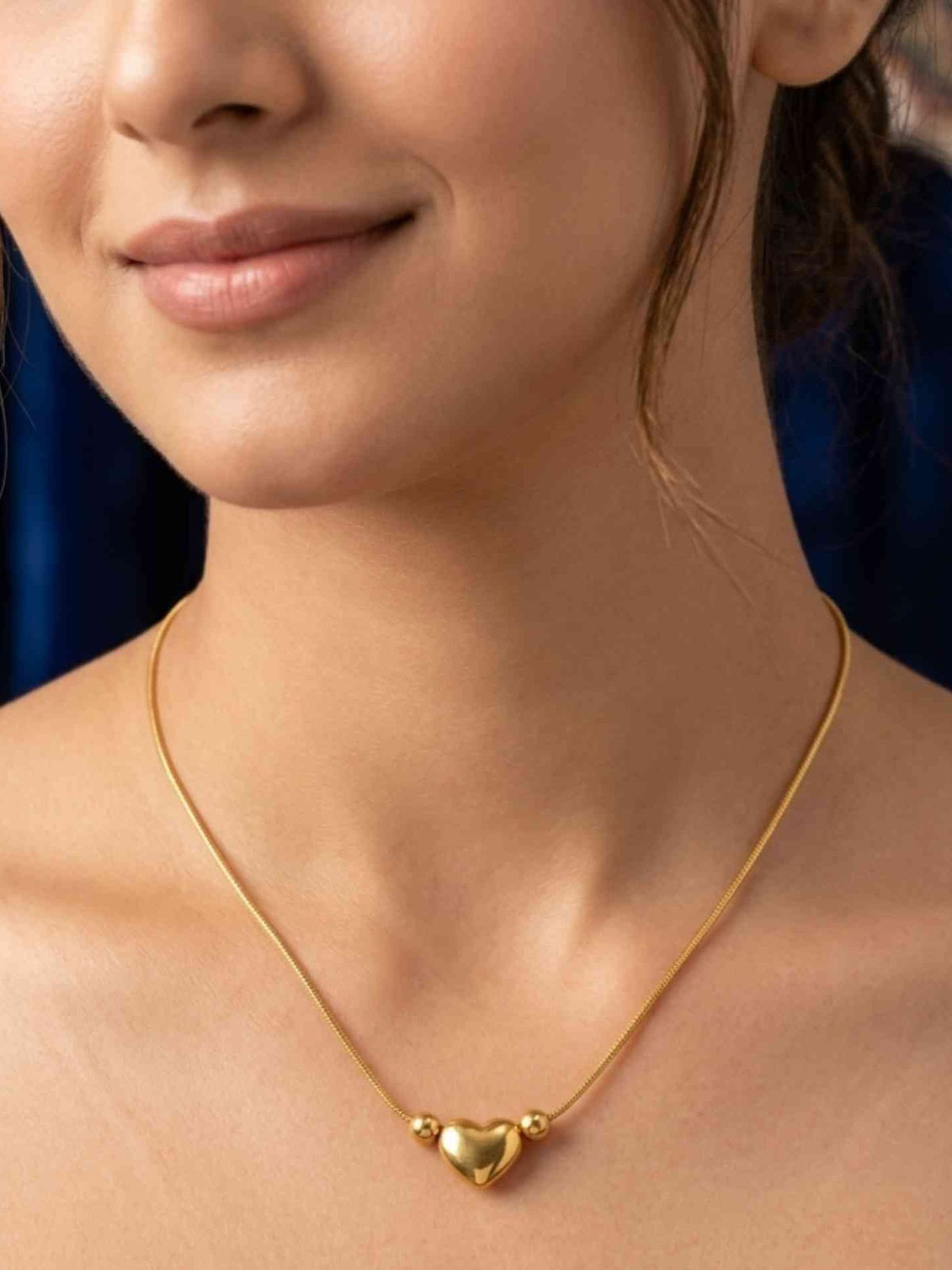 Golden heart necklace