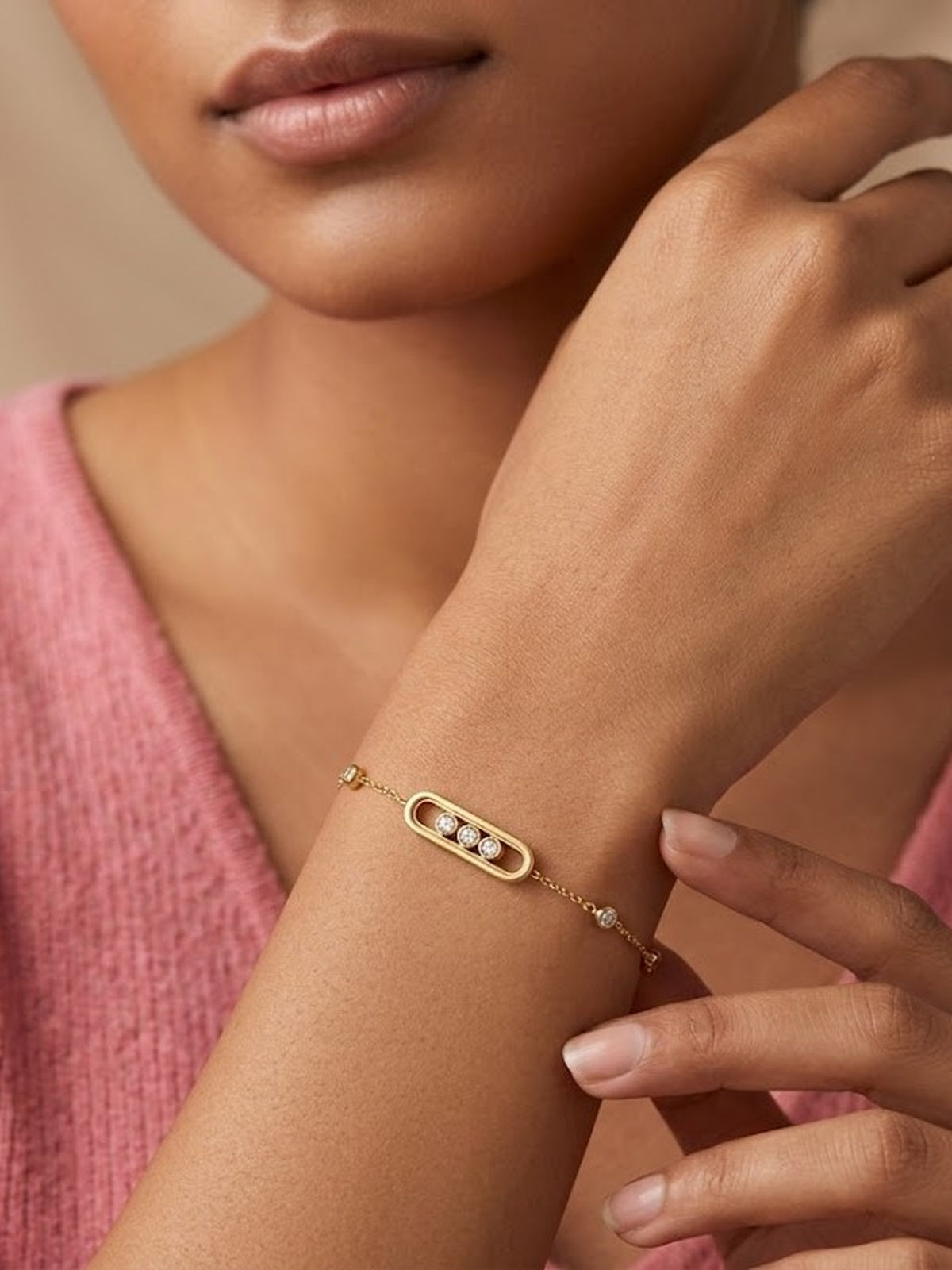 Golden Floating Crystal Bracelet