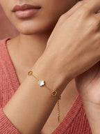 White Clover Charm Bracelet