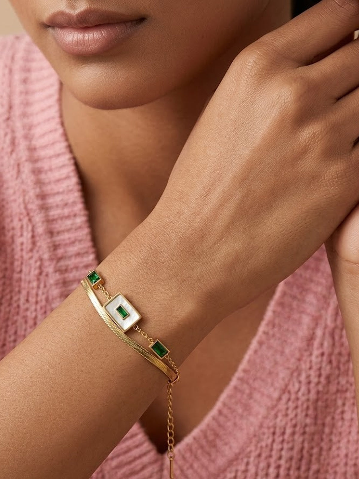 Emerald Baguette Bracelet
