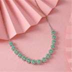Tara Mint Blossom Zircon Necklace – anti-tarnish silver necklace by Nesiy (view 3)