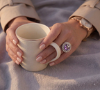 Violet Diamond Serenity Ring – anti-tarnish silver ring by Nesiy (view 3)