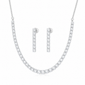Kiara Diamond Wedding Necklace Set – anti-tarnish silver necklace by Nesiy