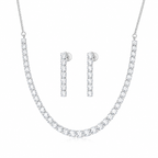 Kiara Diamond Wedding Necklace Set – anti-tarnish silver necklace by Nesiy