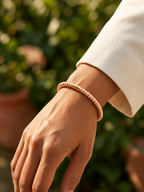 Pink Gold enamel Kada Bracelet
