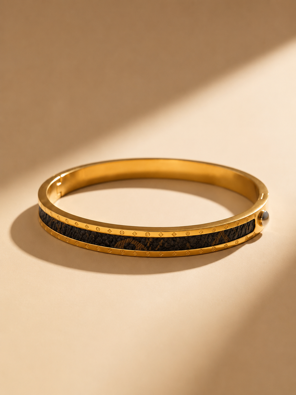 Midnight band gold bangle bracelet