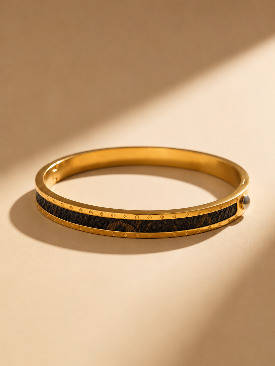 Midnight band gold bangle bracelet