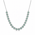 Tara Mint Blossom Zircon Necklace – anti-tarnish silver necklace by Nesiy