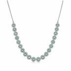 Tara Mint Blossom Zircon Necklace – anti-tarnish silver necklace by Nesiy