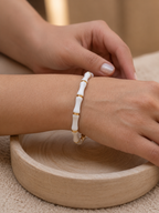 White enamel Kada Bracelet