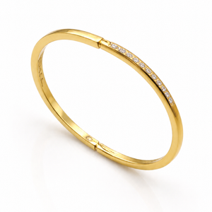 Crystal Diamond Gold Bangel Bracelet – anti-tarnish gold kada bracelet by Nesiy