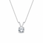 Silver Taurus Zodiac Solitaire Pendant