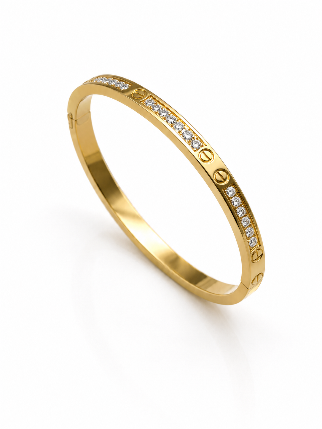 Halo Diamond gold bangel Bracelet