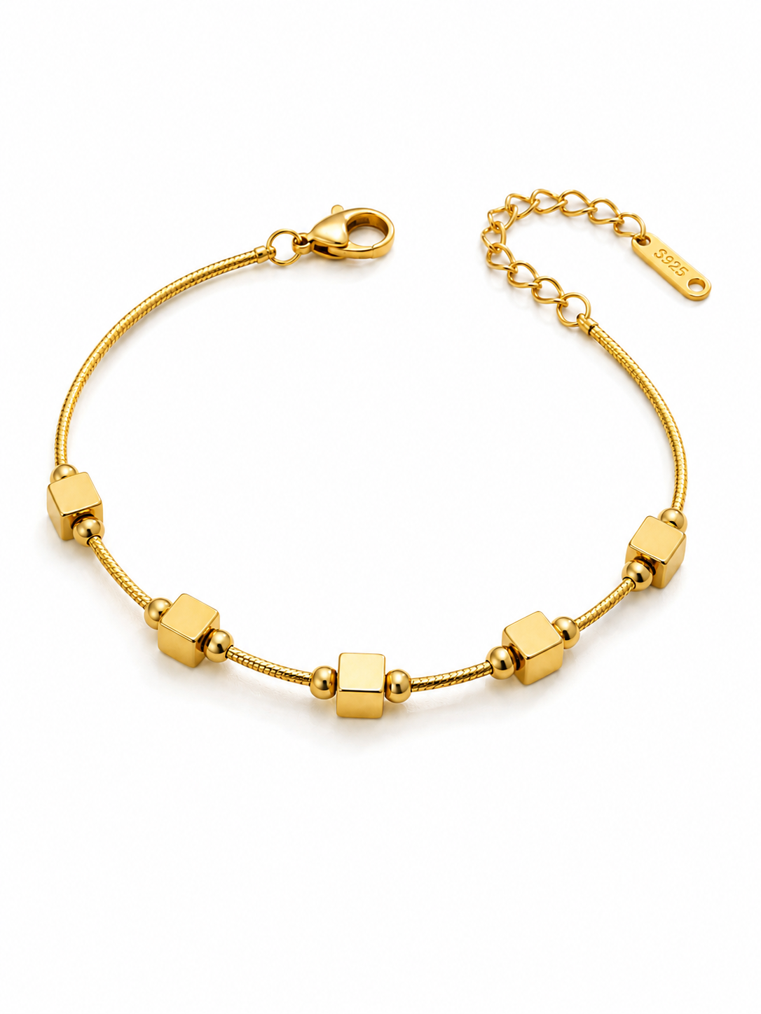 Geometric Cube Bead Bracelet