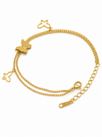 Golden Butterfly Layered Bracelet
