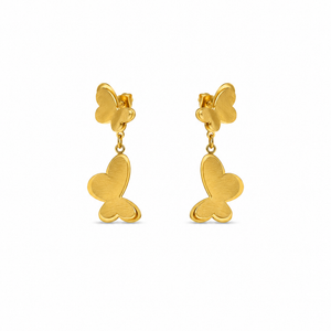 Butterfly Drop Earrings – anti-tarnish gold earrings by Nesiy