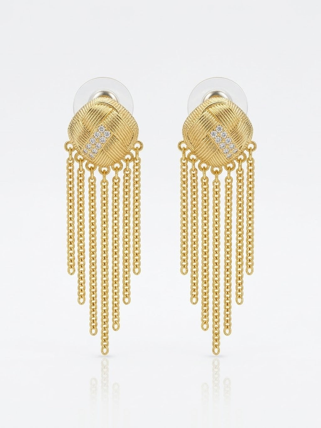 Golden Chain Statement Earrings