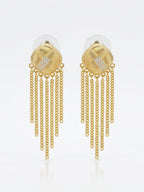 Golden Chain Statement Earrings