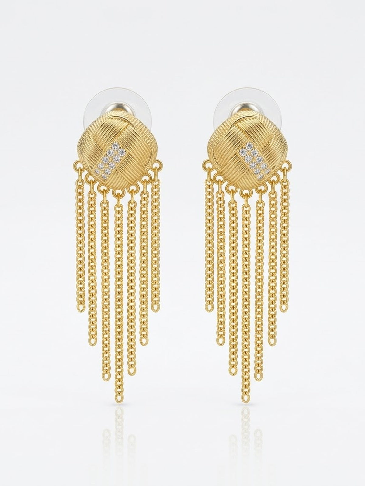 Golden Chain Statement Earrings