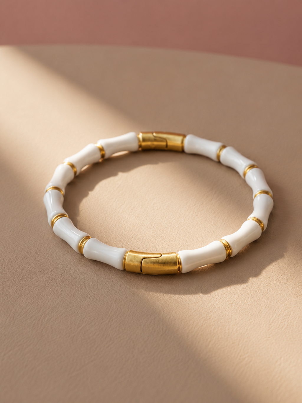 White enamel Kada Bracelet