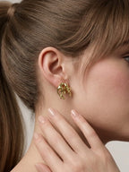 Golden Panther Stud Earrings