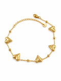 Golden Puffy Heart Bracelet