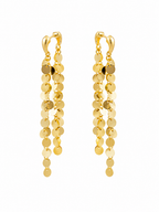Golden Sequin Tassel Earrings