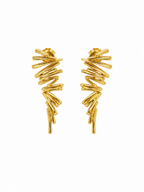 Golden Coil Wrap Earrings