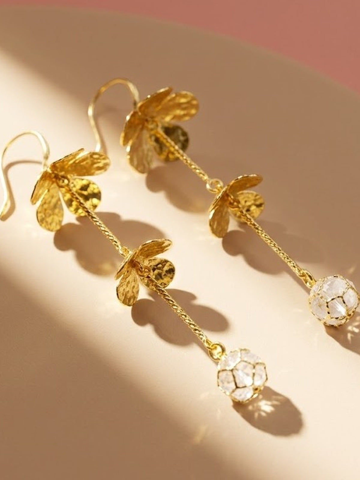 Leaf Chain Drop Earrings