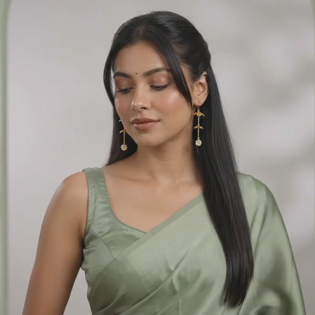 Leaf Chain Drop Earrings