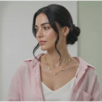Golden love charm necklace