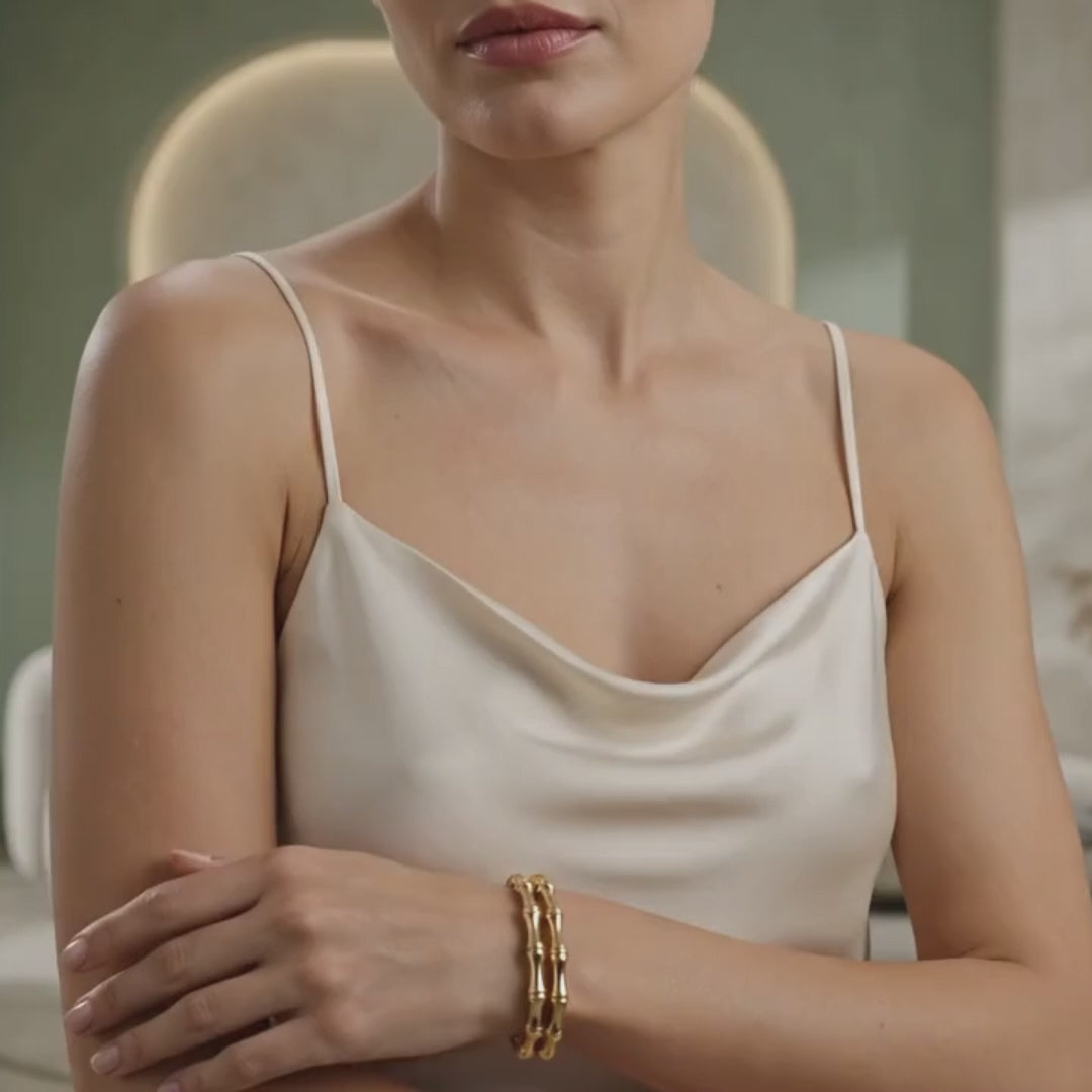 Golden Bamboo Kada Bracelet
