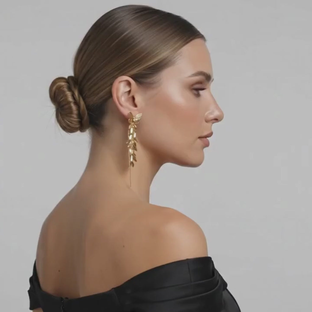Butterfly Long Tassel Earrings