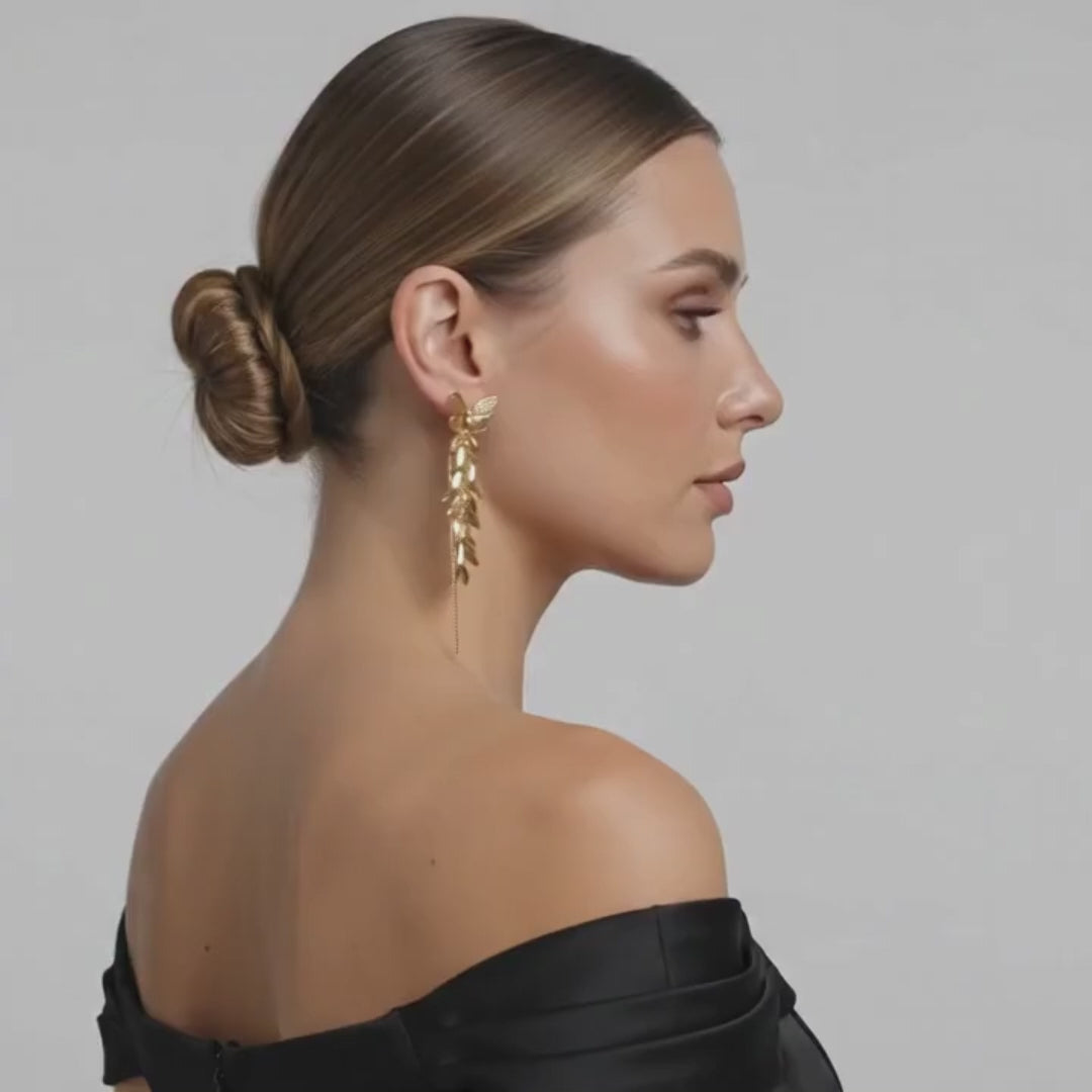 Butterfly Long Tassel Earrings