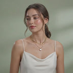 Open heart layered necklace