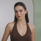 Circle charm layered necklace