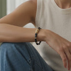 Black bamboo link Kada bracelet