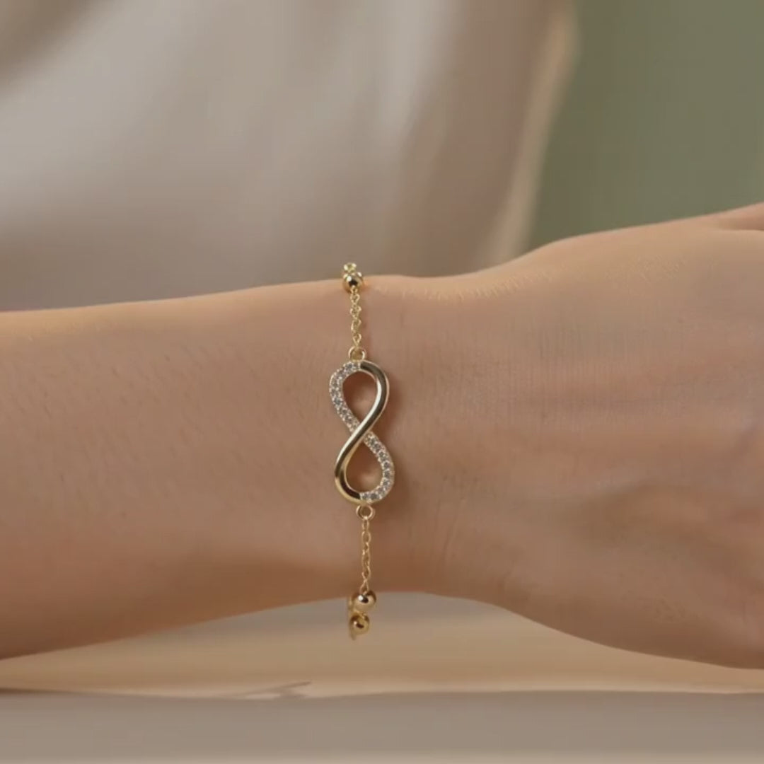 Minimal Infinity Charm Bracelet