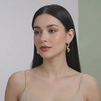 Golden Twisted Wave Earrings