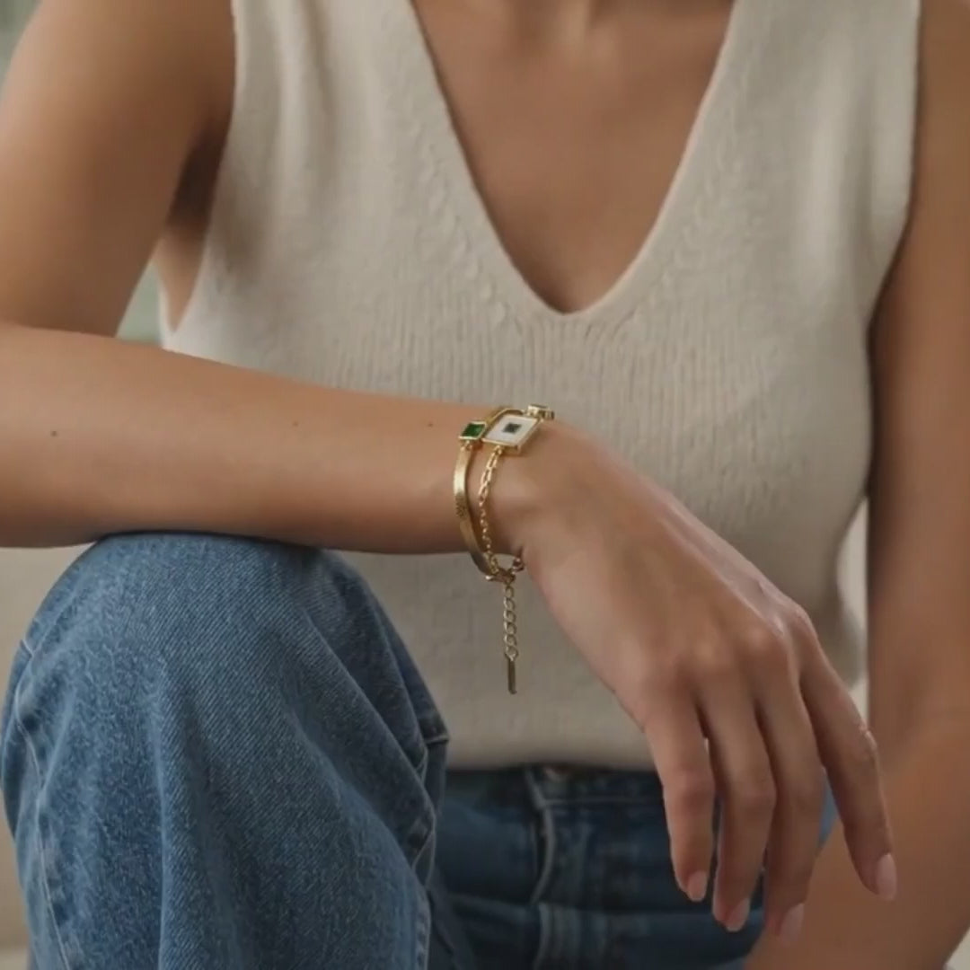Emerald Baguette Bracelet