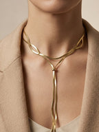 Layered snake chain necklace
