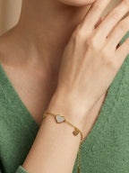 Minimal Heart Charm Bracelet