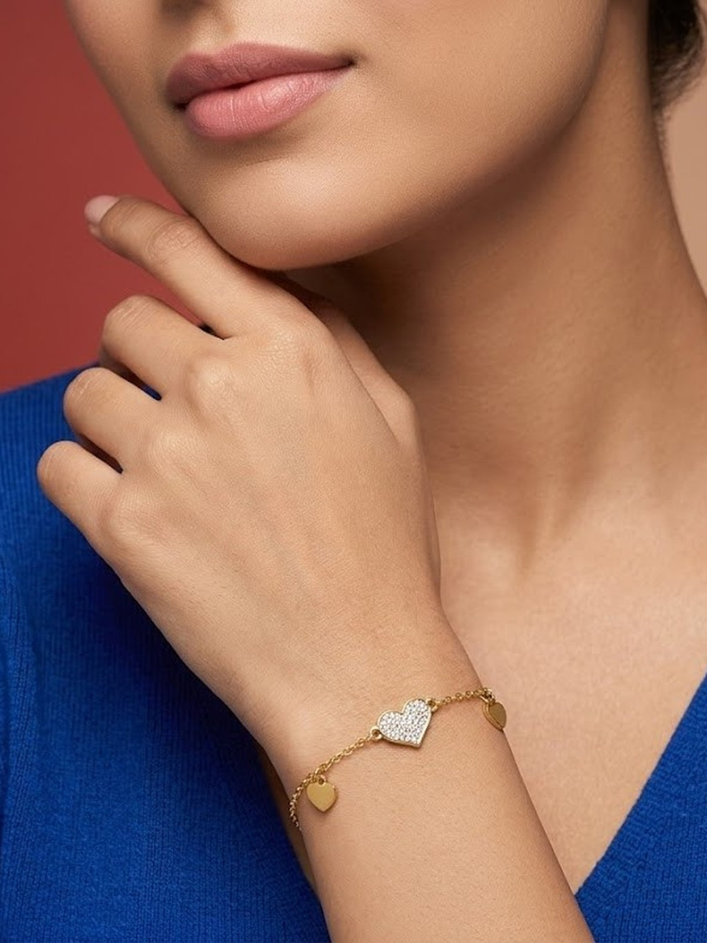 Minimal Heart Charm Bracelet