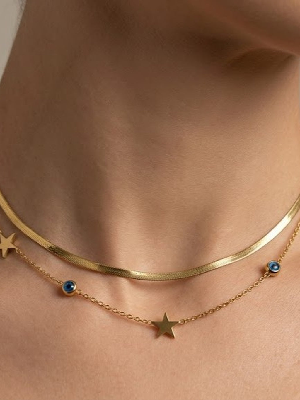 evil eye star gold necklace