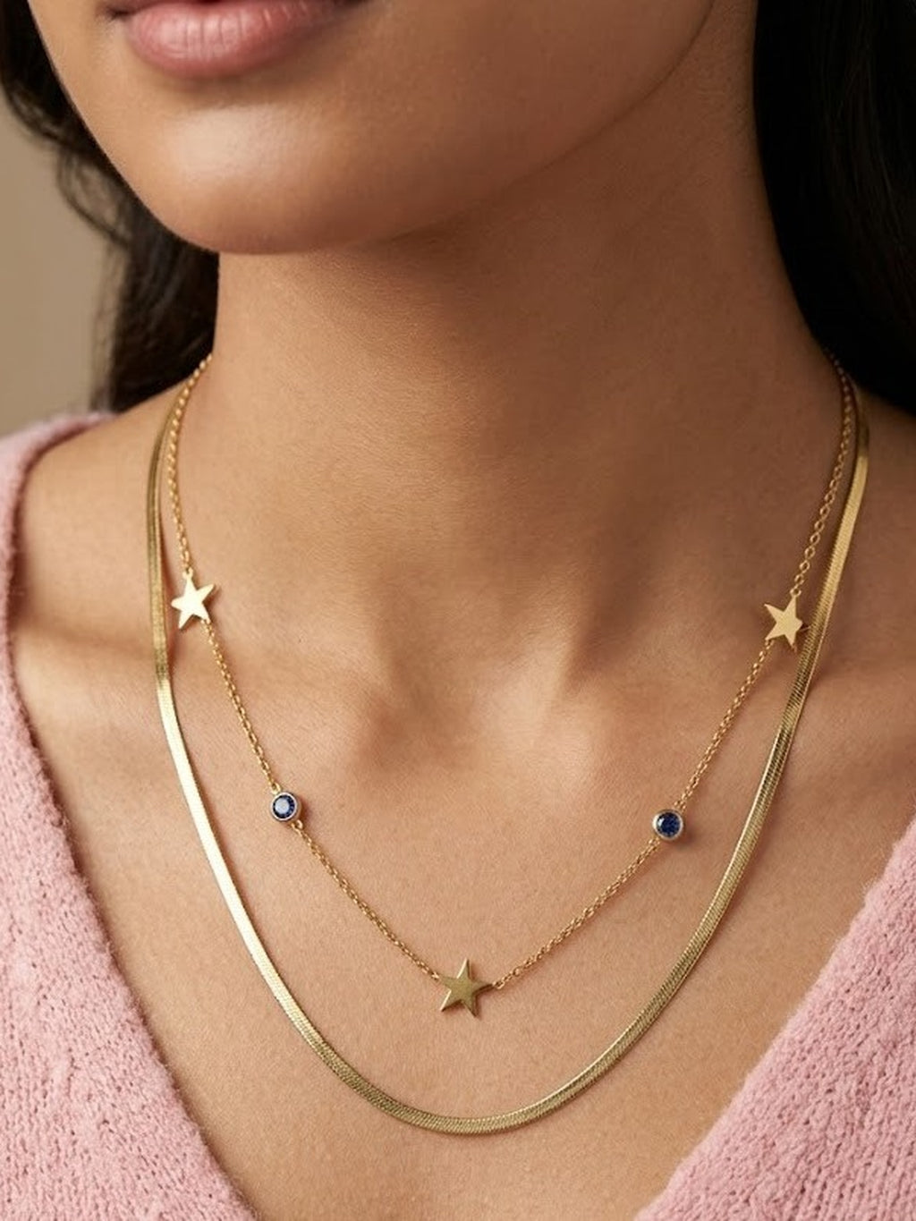 evil eye star gold necklace